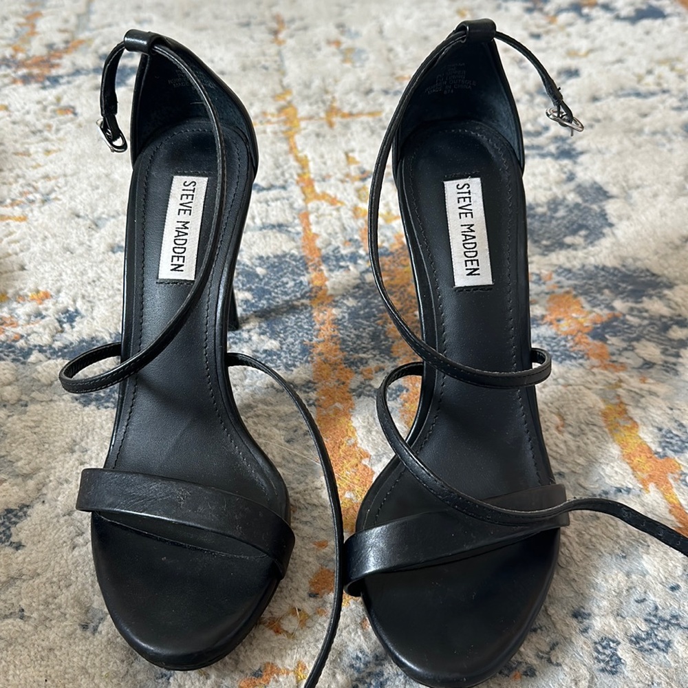 Steve Madden Black Criss Cross Stilettos